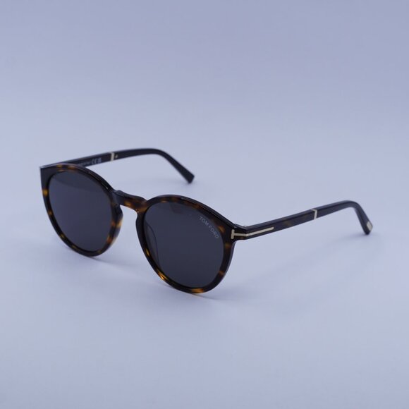 Tom Ford Elton FT1021 52A Sunglasses Havana Round Frame,...